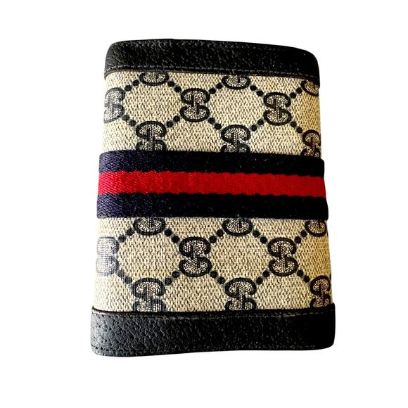 Vintage 70s/80s Gucci Ophidia Blue Wallet with Change Pocket - Picture 5 of 5